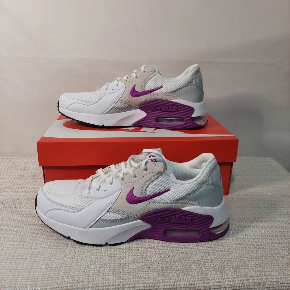Nike Air Max Excee Women Size 9.5 Athletic Running Shoes White Purple CD5432-139